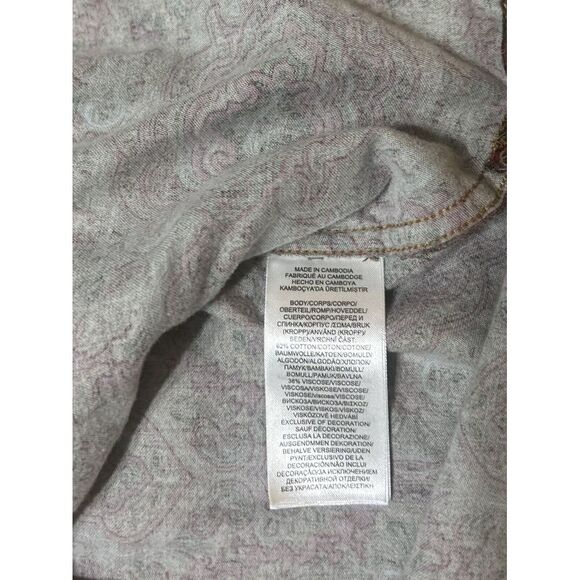 Lauren Ralph Lauren Shirt Womens Petite Small Paisley Leisure Pajama  Embroidery - Picture 4 of 9